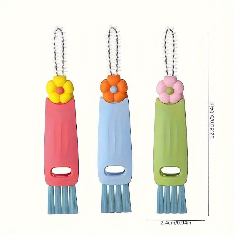 3-in-1 Cup Lid & Gap Cleaning Brush – Multi-Purpose Scrubber