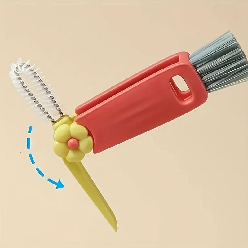 3-in-1 Cup Lid & Gap Cleaning Brush – Multi-Purpose Scrubber