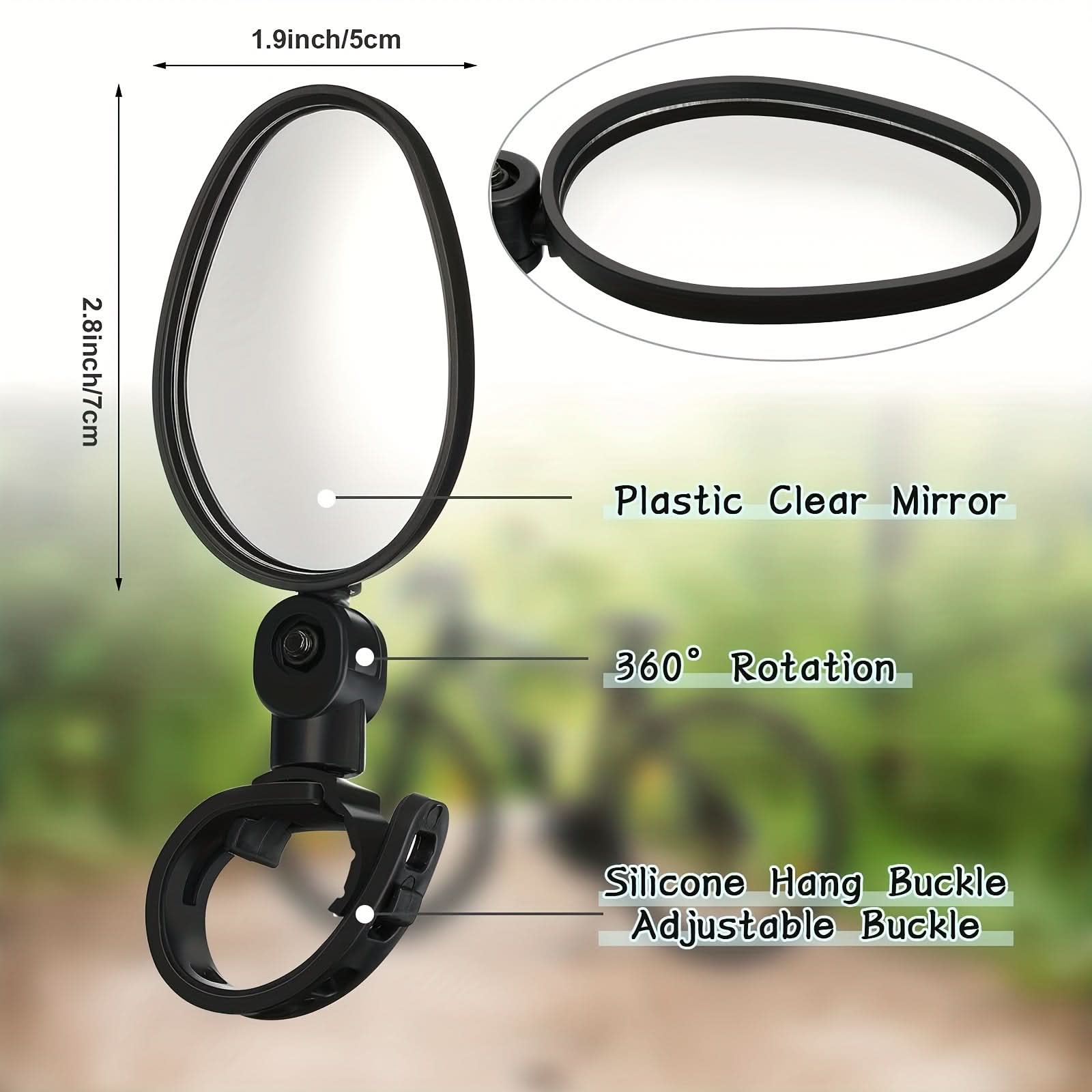 360° Rotatable Convex Bike Rear View Mirror