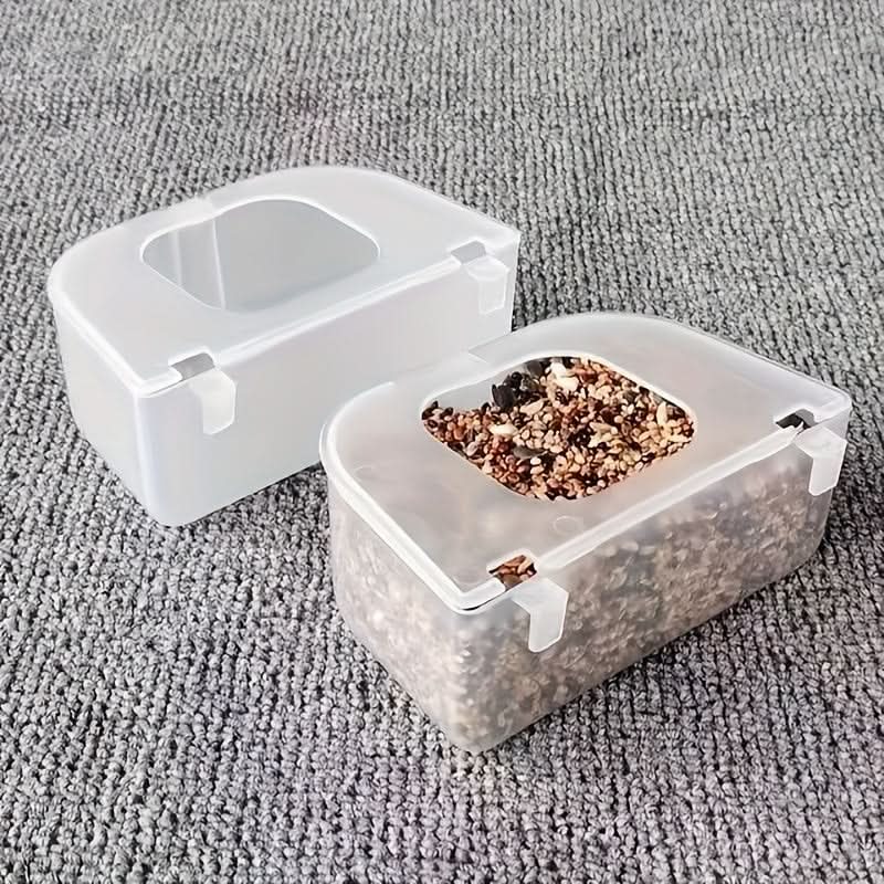 Durable Anti-Scatter Bird Feeder Box – Cage Feeder for Pigeons, Parrots & Small Birds