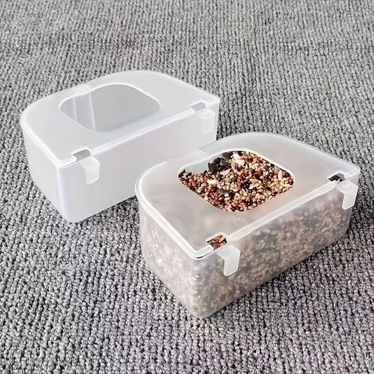 Durable Anti-Scatter Bird Feeder Box – Cage Feeder for Pigeons, Parrots & Small Birds