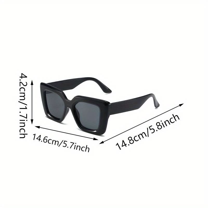 4 Pcs Stylish Large Square Eyeglasses - Anti-Reflective, Durable Frames, Assorted Colors