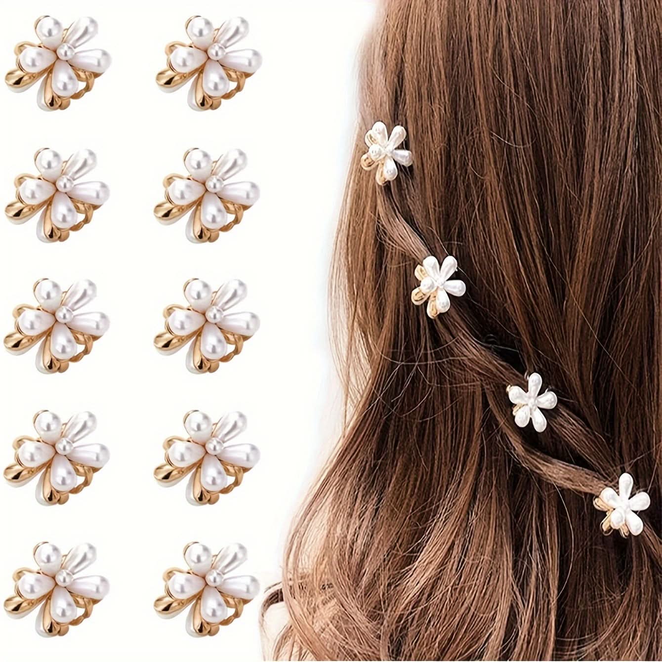 6PCS Flower Hair Clips - Elegant Wedding Accessories