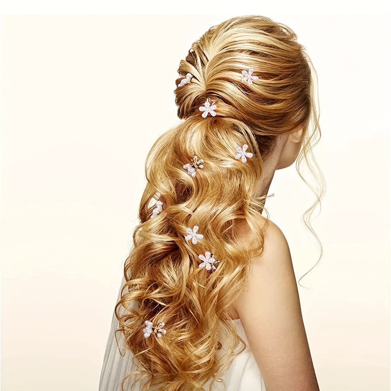 6PCS Flower Hair Clips - Elegant Wedding Accessories