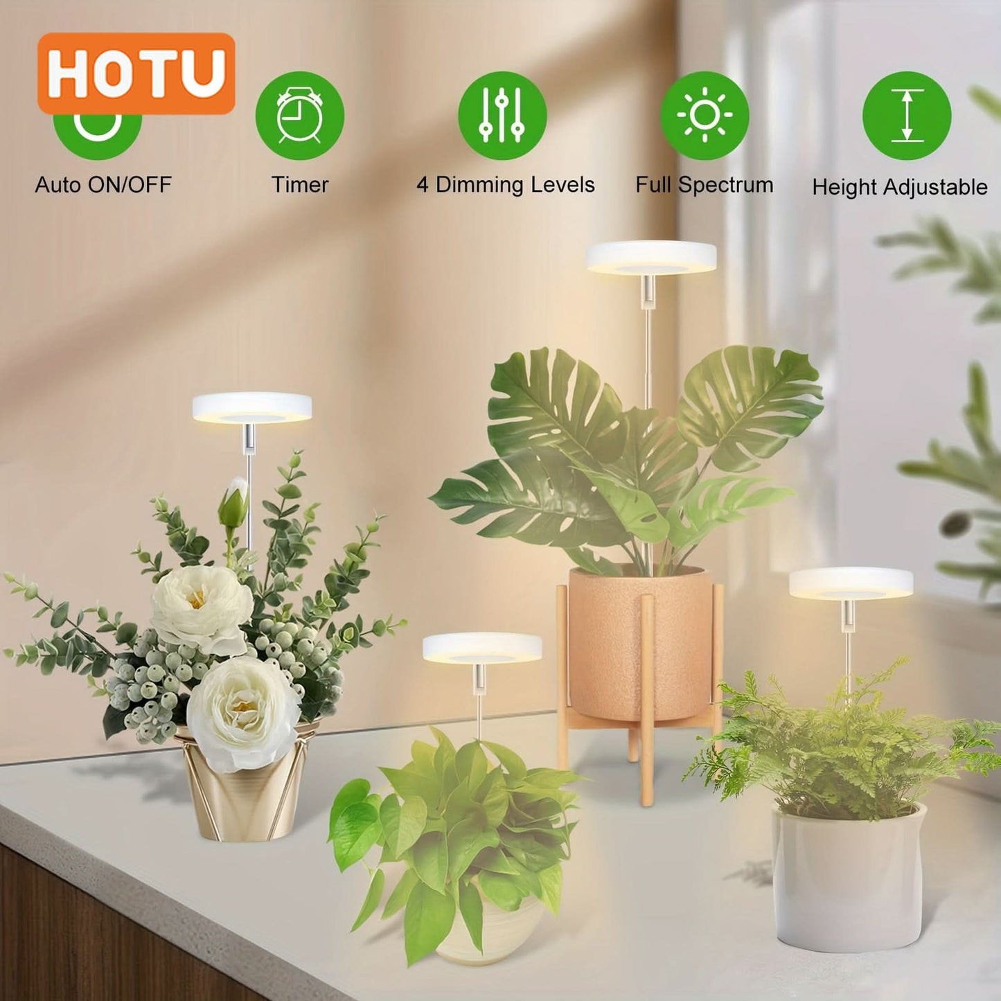 Adjustable LED Grow Light for Indoor Plants, USB