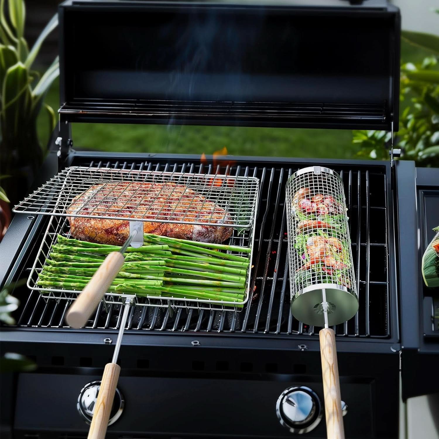 Large Folding Grill Basket for BBQ