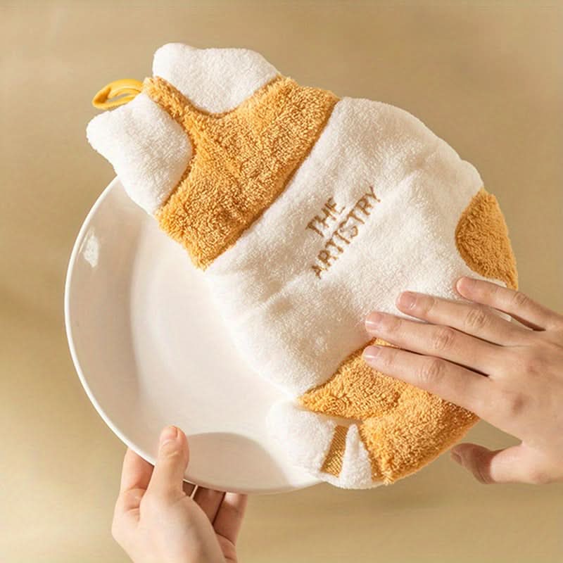 Soft Coral Fleece Hand Towel – Ultra-Absorbent Kitchen & Bathroom Towel