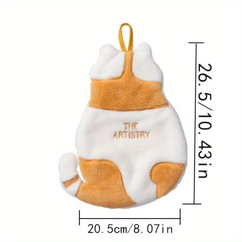 Soft Coral Fleece Hand Towel – Ultra-Absorbent Kitchen & Bathroom Towel