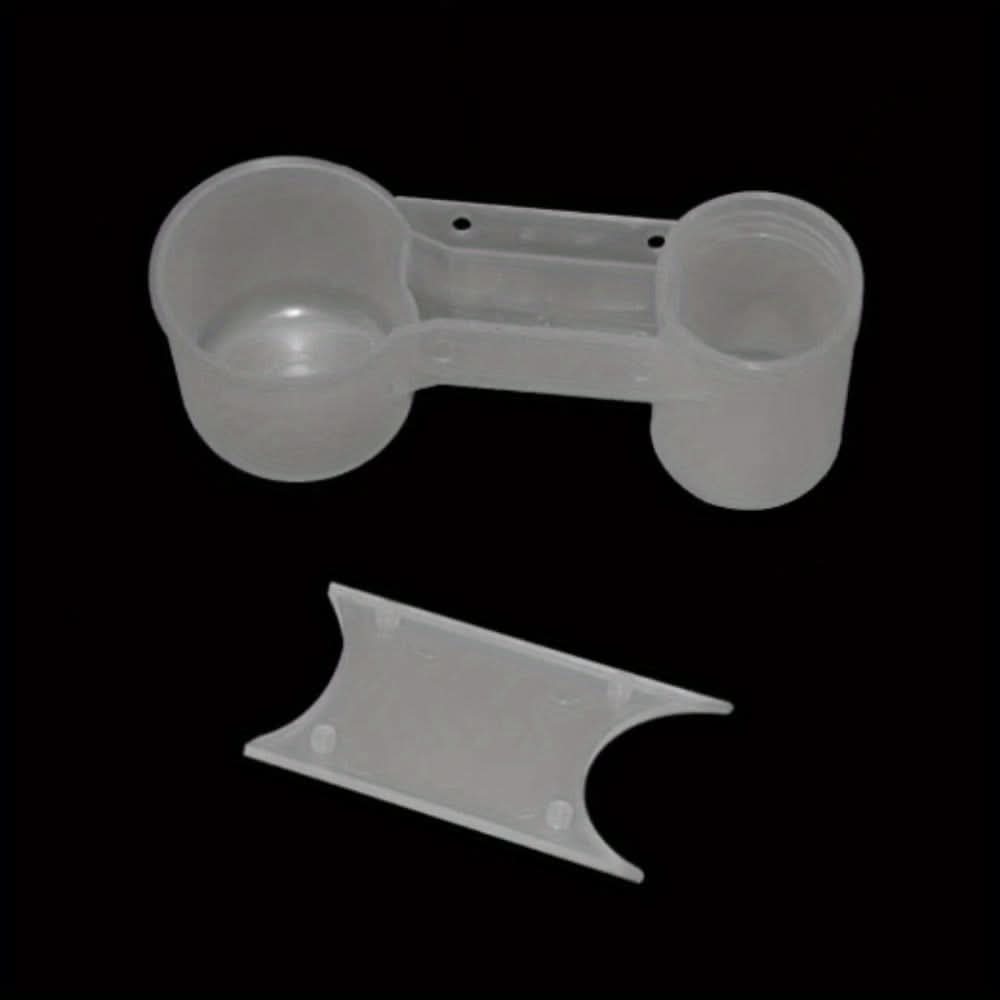 5pcs Transparent Double Nozzle Bird Water Dispenser - Easy-Fill Cage Watering System