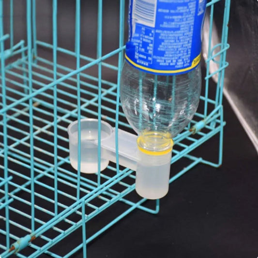 5pcs Transparent Double Nozzle Bird Water Dispenser - Easy-Fill Cage Watering System
