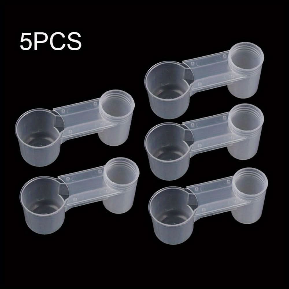 5pcs Transparent Double Nozzle Bird Water Dispenser - Easy-Fill Cage Watering System