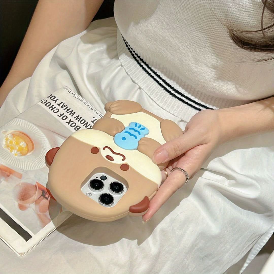 Cute 3D Bear Silicone iPhone Case
