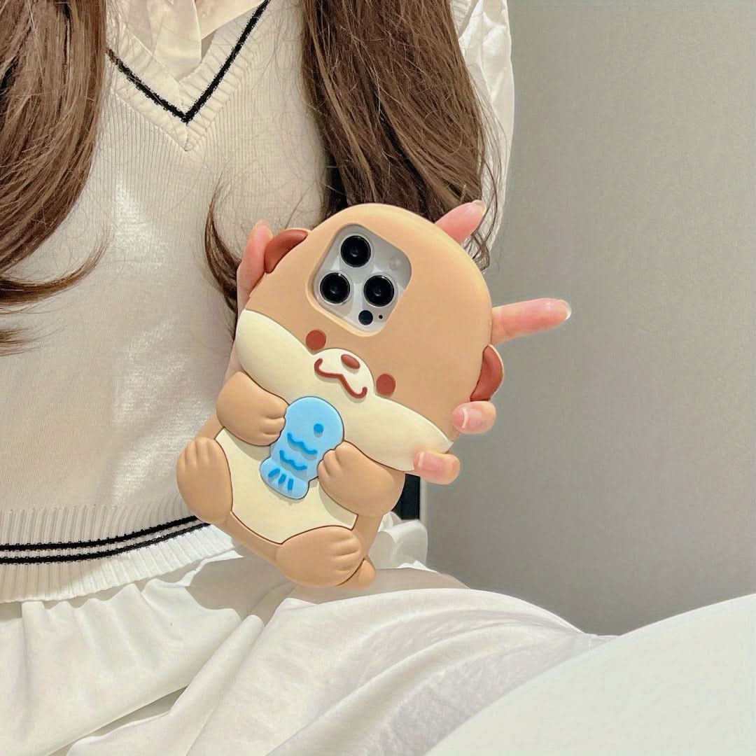 Cute 3D Bear Silicone iPhone Case