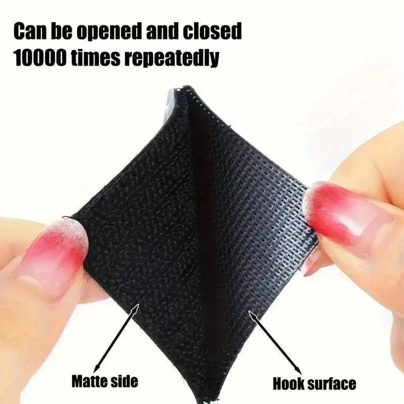 10 Pairs Nylon Hook and Loop Tape – Double-Sided Adhesive Grips