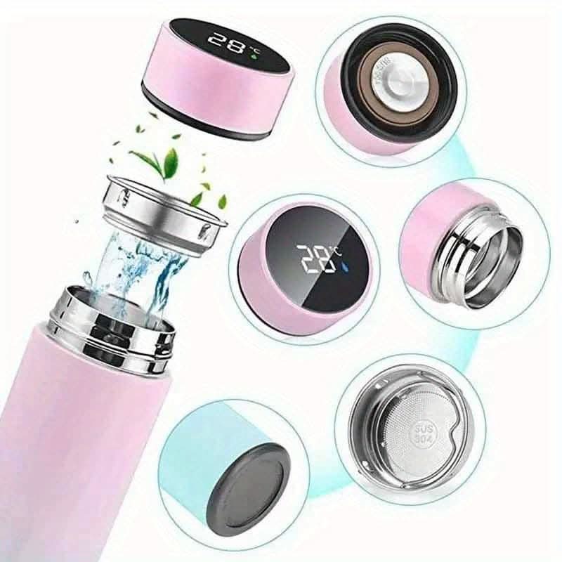 500ml Temperature Display Vacuum Flask – Insulated Water Bottle for Hot & Cold Beverages