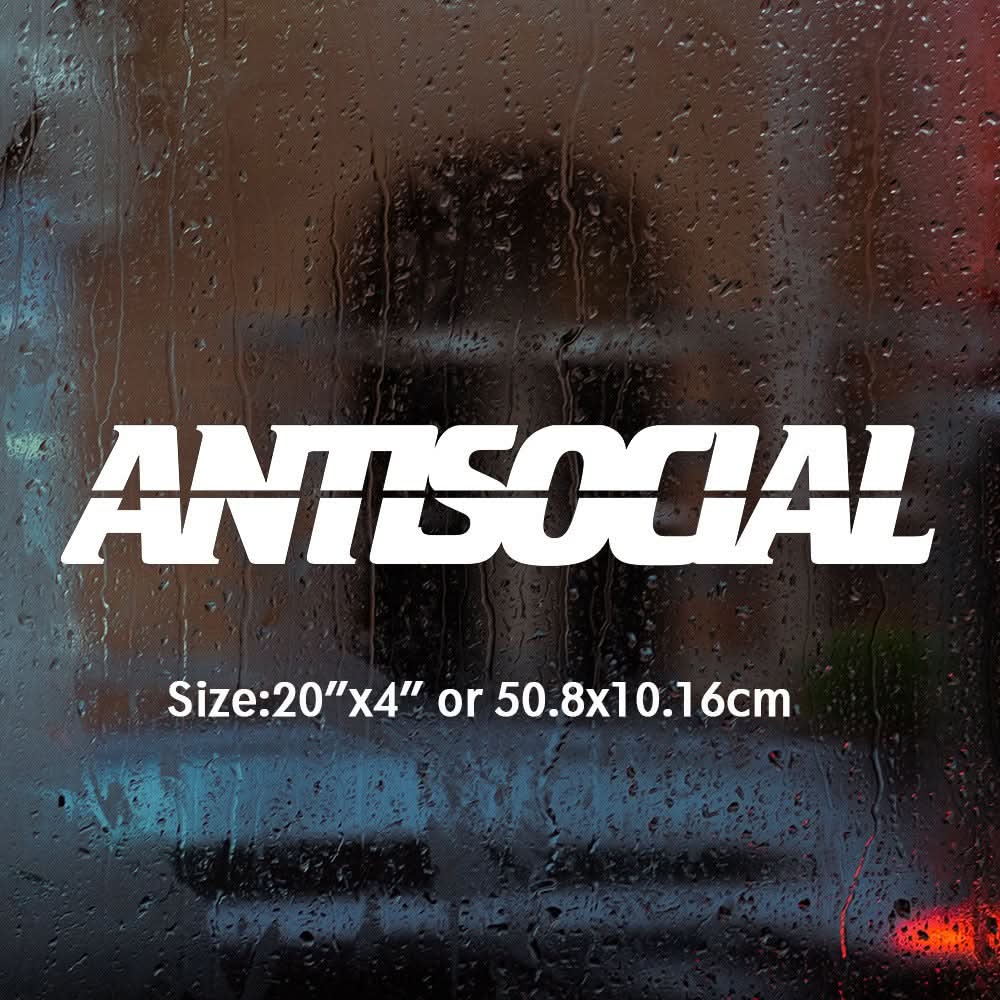 Anti Social Club Windshield Banner Sticker for Car & Bumper
