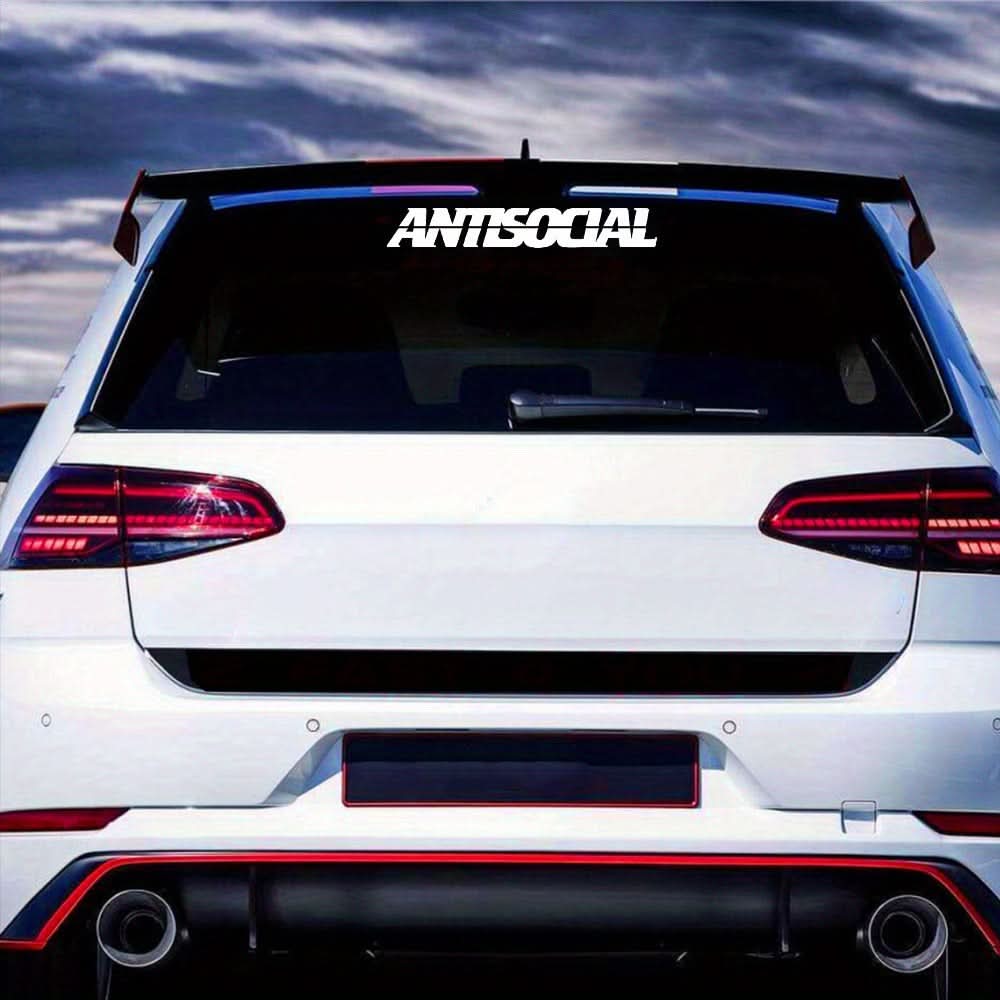 Anti Social Club Windshield Banner Sticker for Car & Bumper