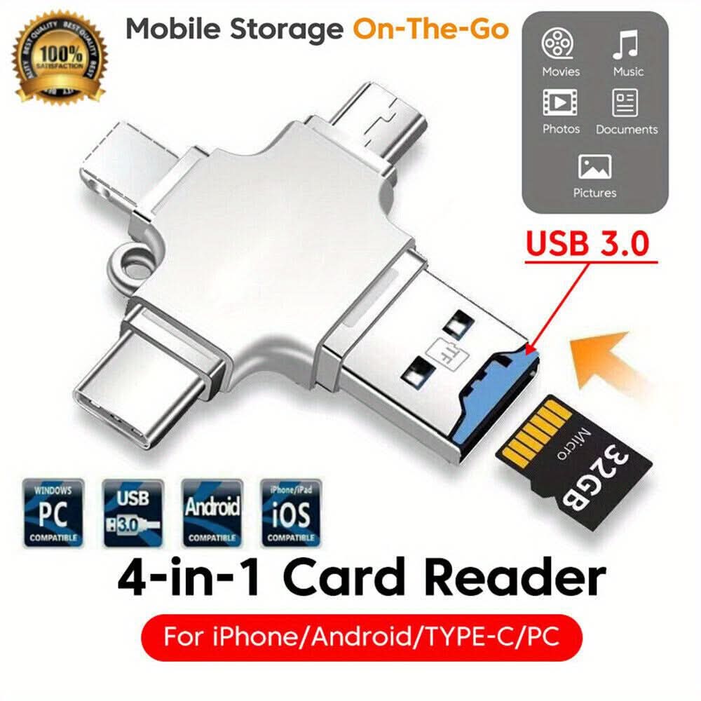 4-in-1 USB 3.0 OTG Flash Drive