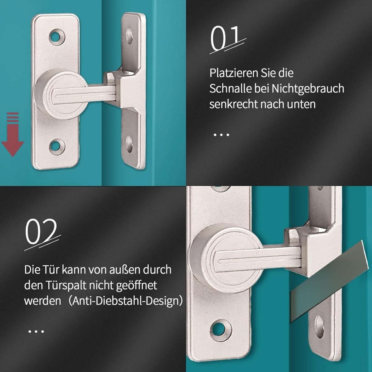 SecureGuard 90-Degree Slide Bolt Lock