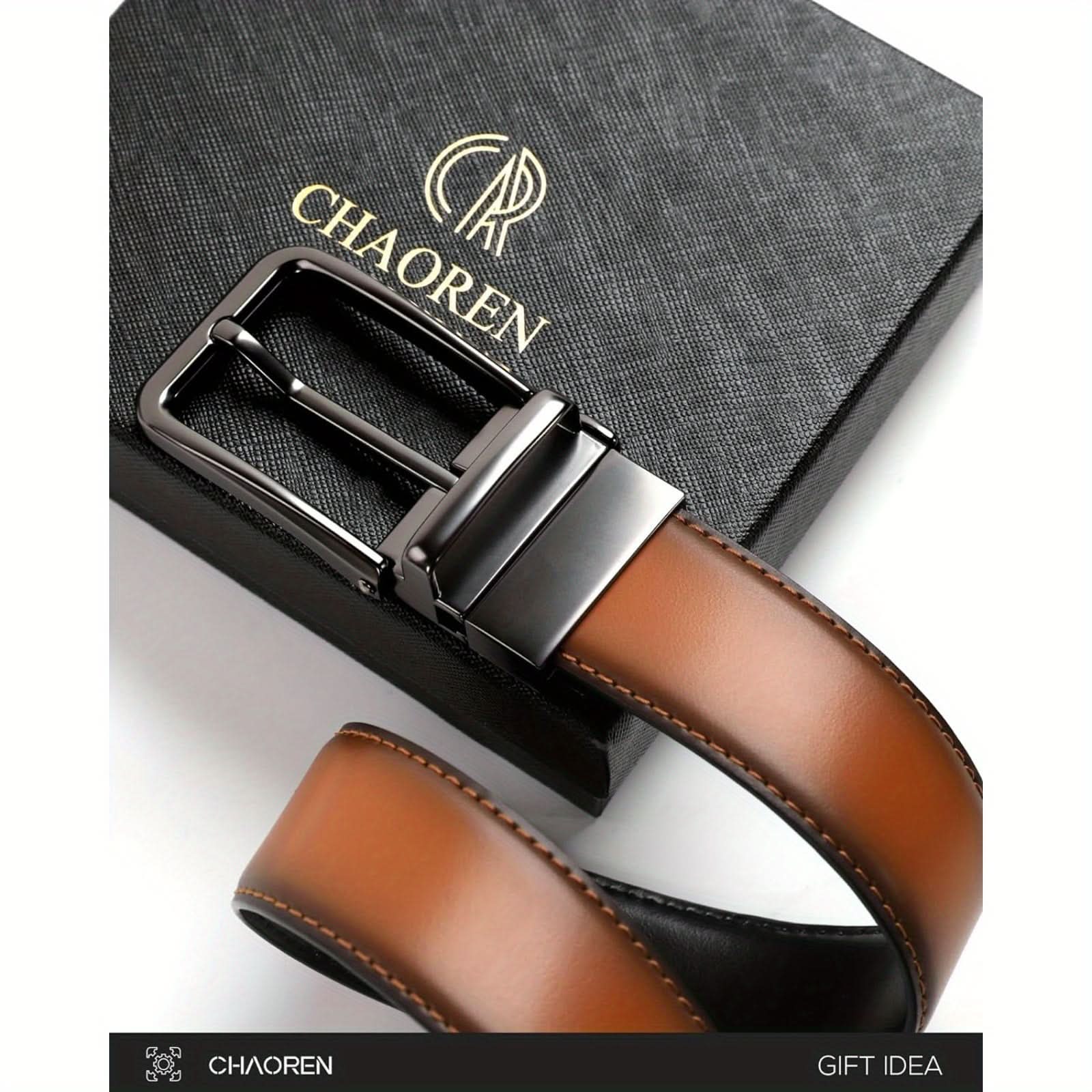 Couple Leather Reversible Belt for Men – 1 3/8" Wide