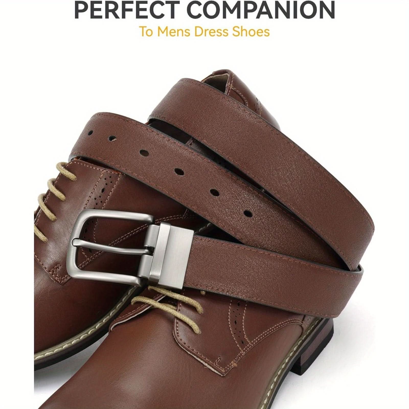 Couple Leather Reversible Belt for Men – 1 3/8" Wide