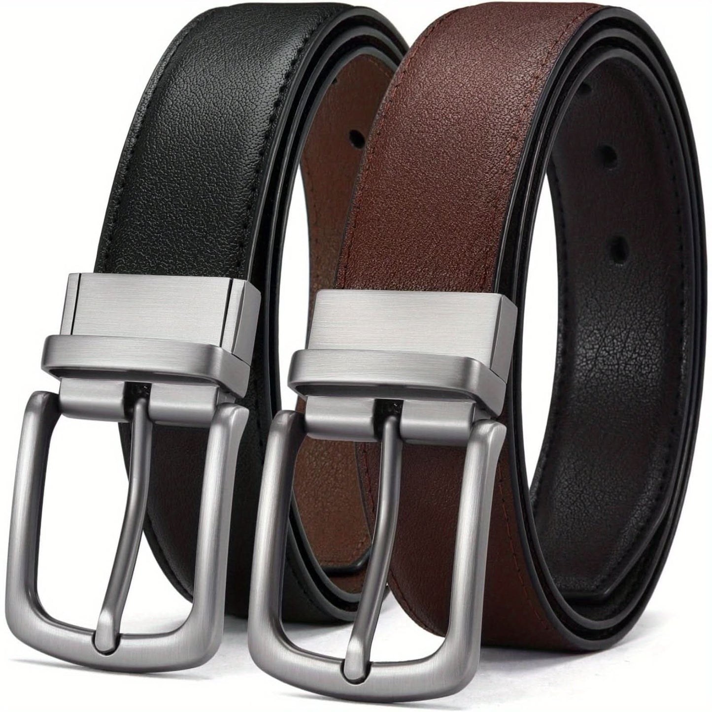 Couple Leather Reversible Belt for Men – 1 3/8" Wide