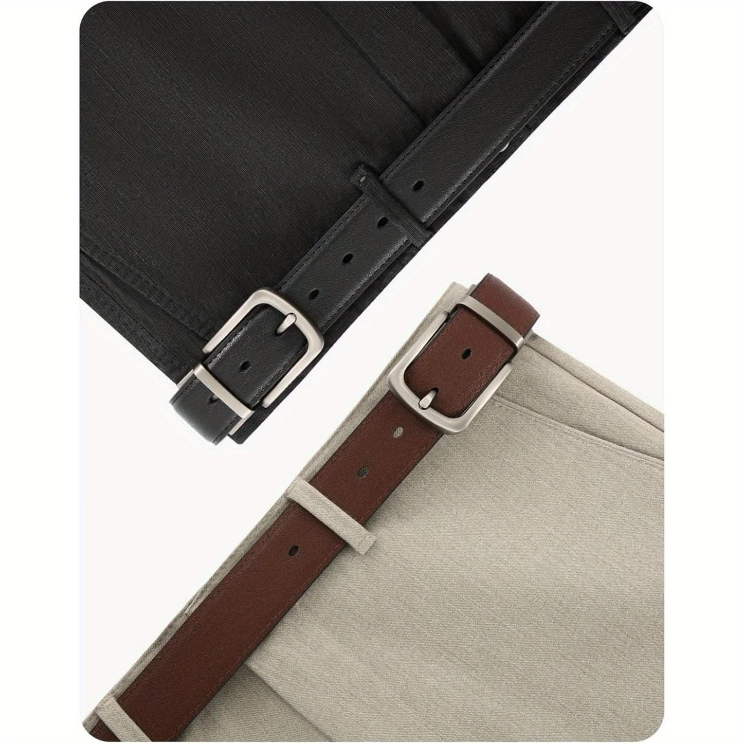 Couple Leather Reversible Belt for Men – 1 3/8" Wide
