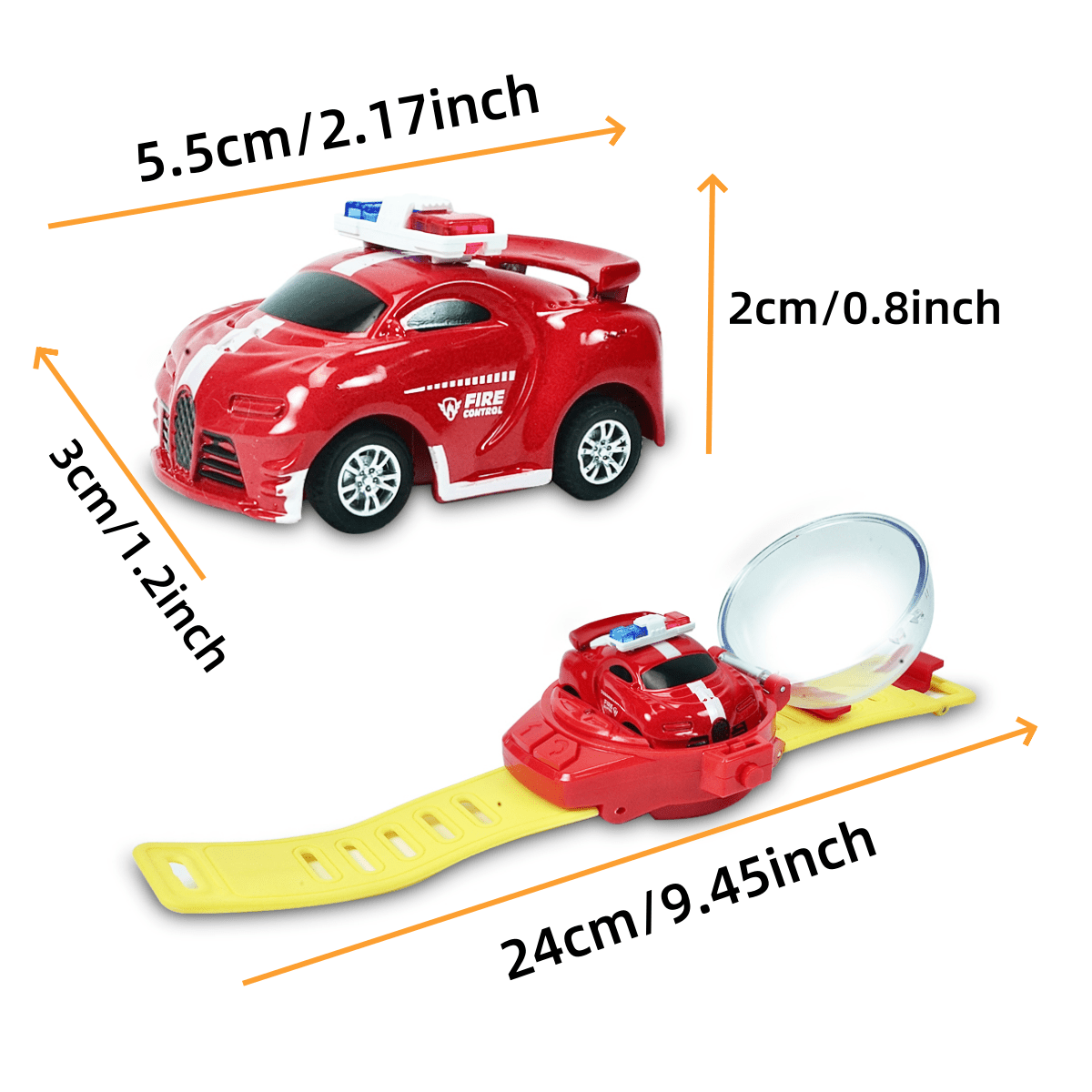 2pcs Mini RC Car Watch - USB Charging Remote Control Racing Cars