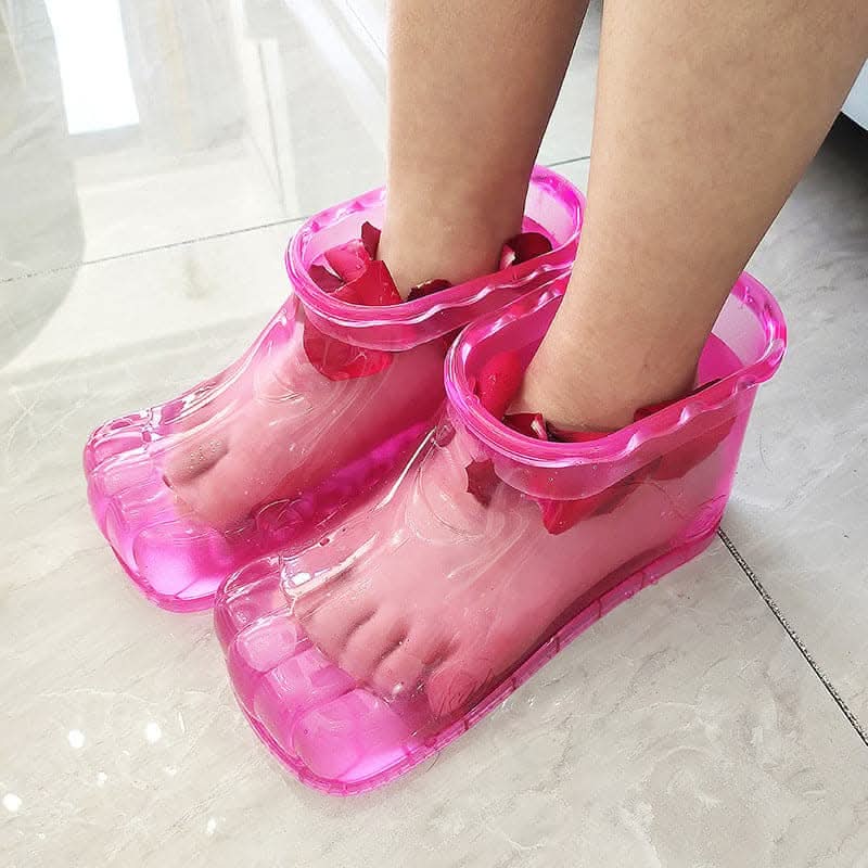 Water-Saving Foot Bath Slippers - Wearable Spa Pedicure Basin Shoes