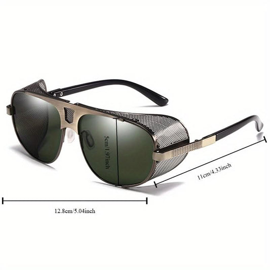 Unisex Polarized Retro Round Frame Glasses – Stylish & Functional