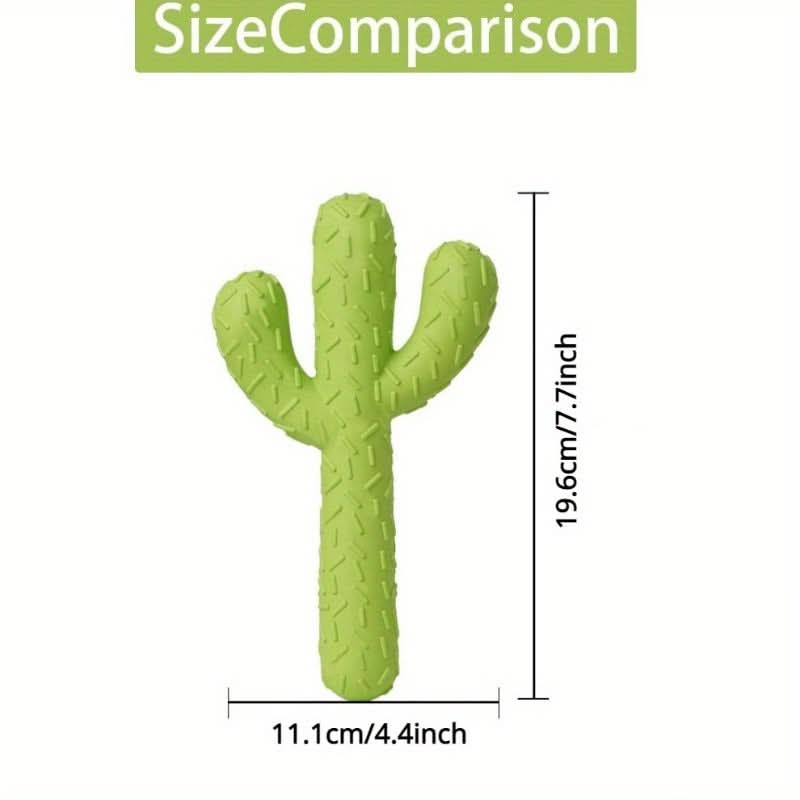 Durable Cactus Dog Chew Toy – Milk-Flavored, Dental Care for Small Breeds