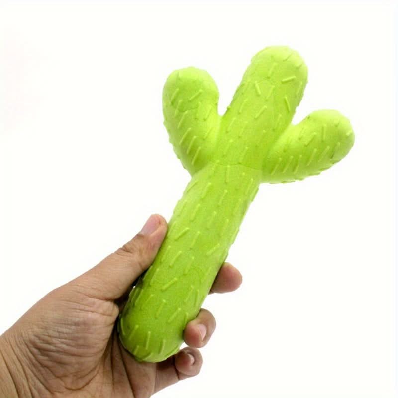 Durable Cactus Dog Chew Toy – Milk-Flavored, Dental Care for Small Breeds