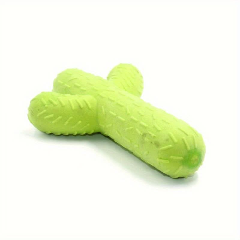 Durable Cactus Dog Chew Toy – Milk-Flavored, Dental Care for Small Breeds