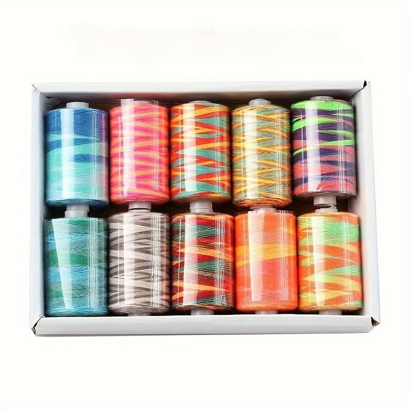 10 Colorful Polyester Sewing Threads for Crafts