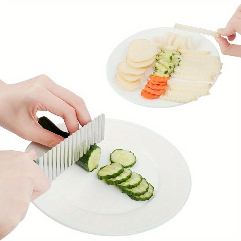 Stainless Steel Wavy Vegetable Cutter Tool