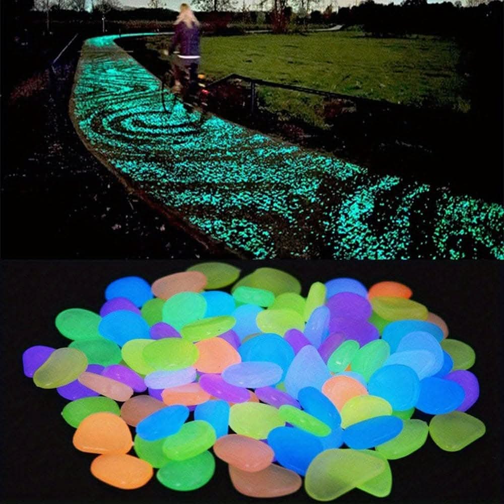 1000pcs Large 17oz Glowing Stone Rocks - Luminous Decorative Pebbles