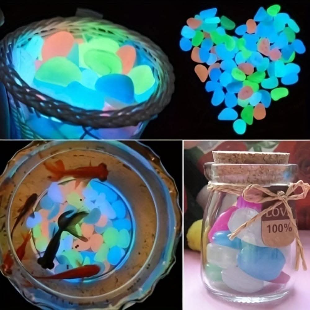 1000pcs Large 17oz Glowing Stone Rocks - Luminous Decorative Pebbles
