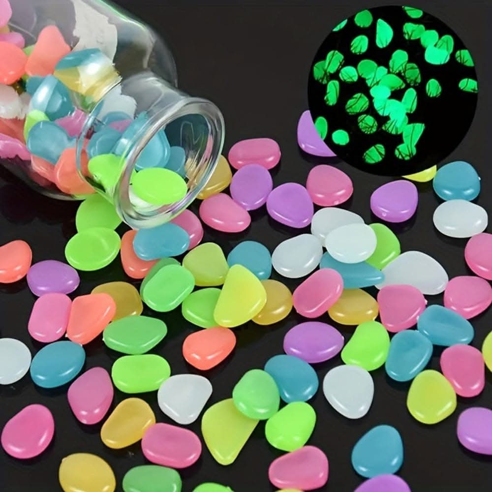 1000pcs Large 17oz Glowing Stone Rocks - Luminous Decorative Pebbles