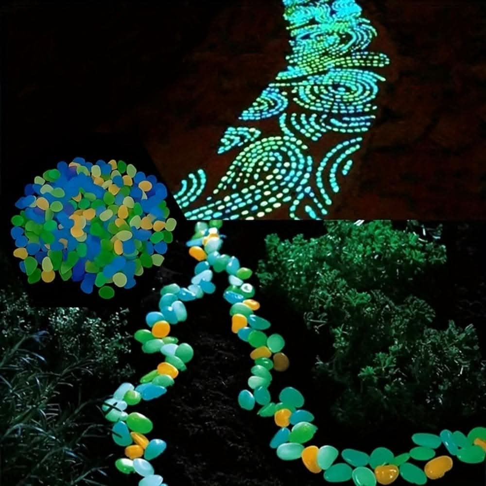 1000pcs Large 17oz Glowing Stone Rocks - Luminous Decorative Pebbles