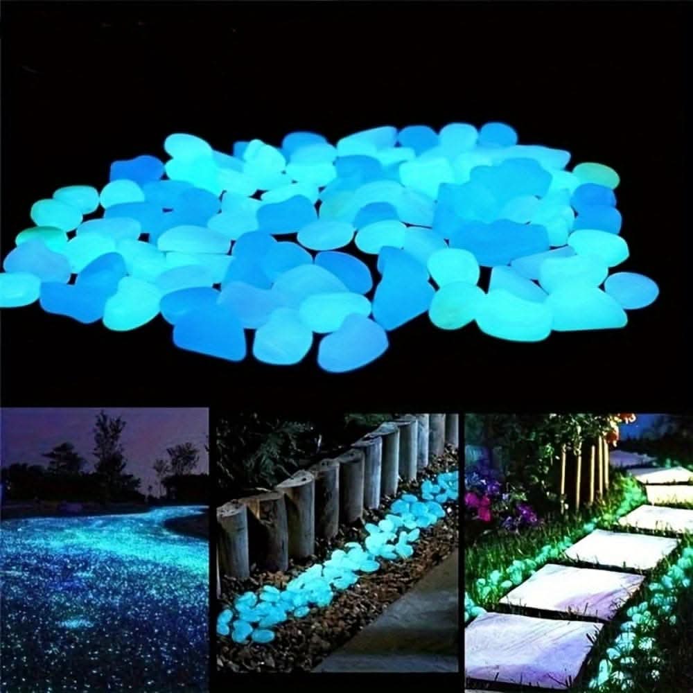 1000pcs Large 17oz Glowing Stone Rocks - Luminous Decorative Pebbles