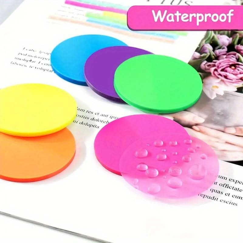 160pcs Transparent Sticky Notes – Round Index Tabs