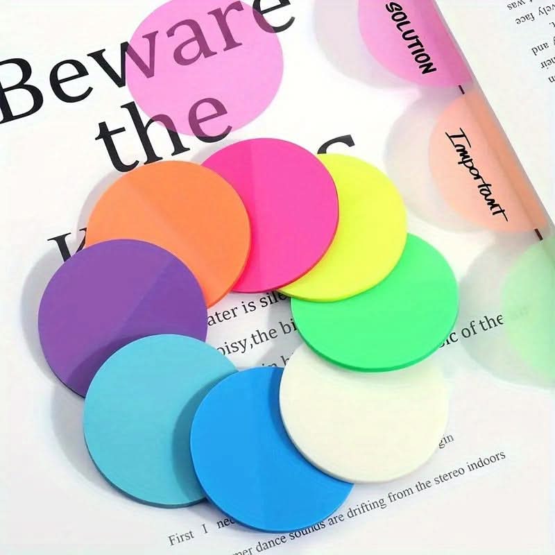160pcs Transparent Sticky Notes – Round Index Tabs