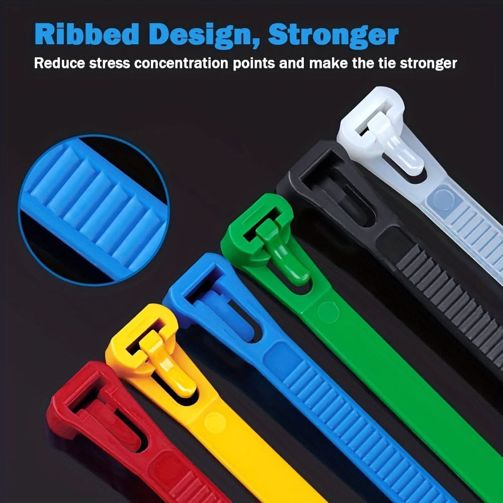100pcs Reusable Nylon Cable Ties