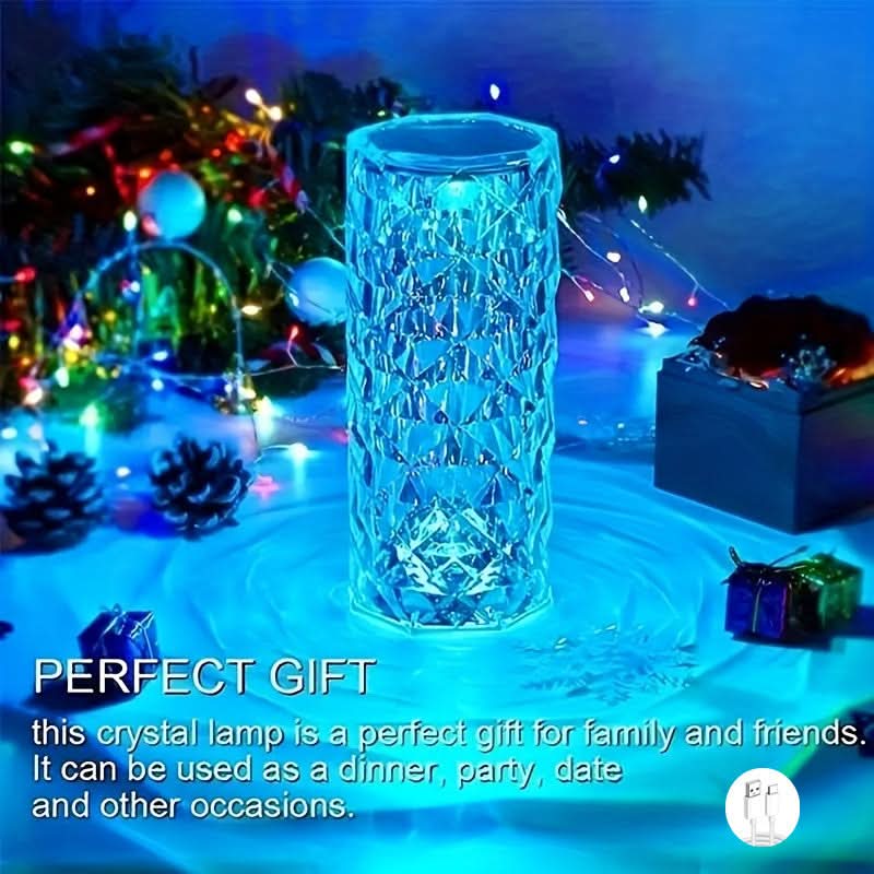 Rose Crystal Table Lamp with Touch & Remote Control