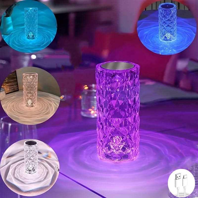 Rose Crystal Table Lamp with Touch & Remote Control