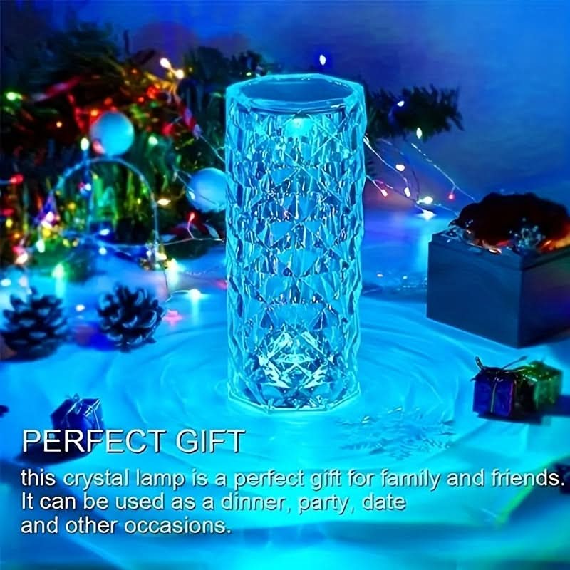 Rose Crystal Table Lamp with Touch & Remote Control