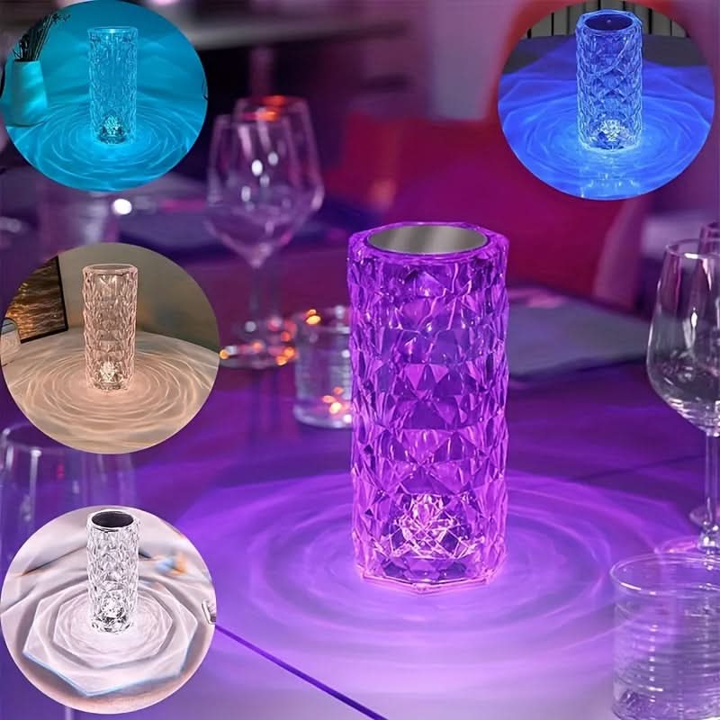 Rose Crystal Table Lamp with Touch & Remote Control