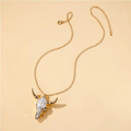 Trendy Cattle Pendant Necklace, Fashion Accessory