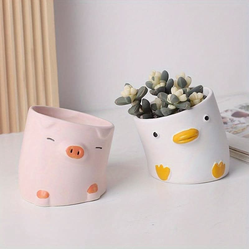 Cute Cartoon Animal Flower Pot