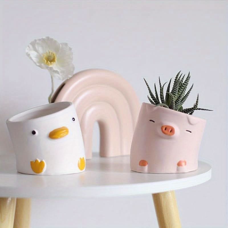 Cute Cartoon Animal Flower Pot